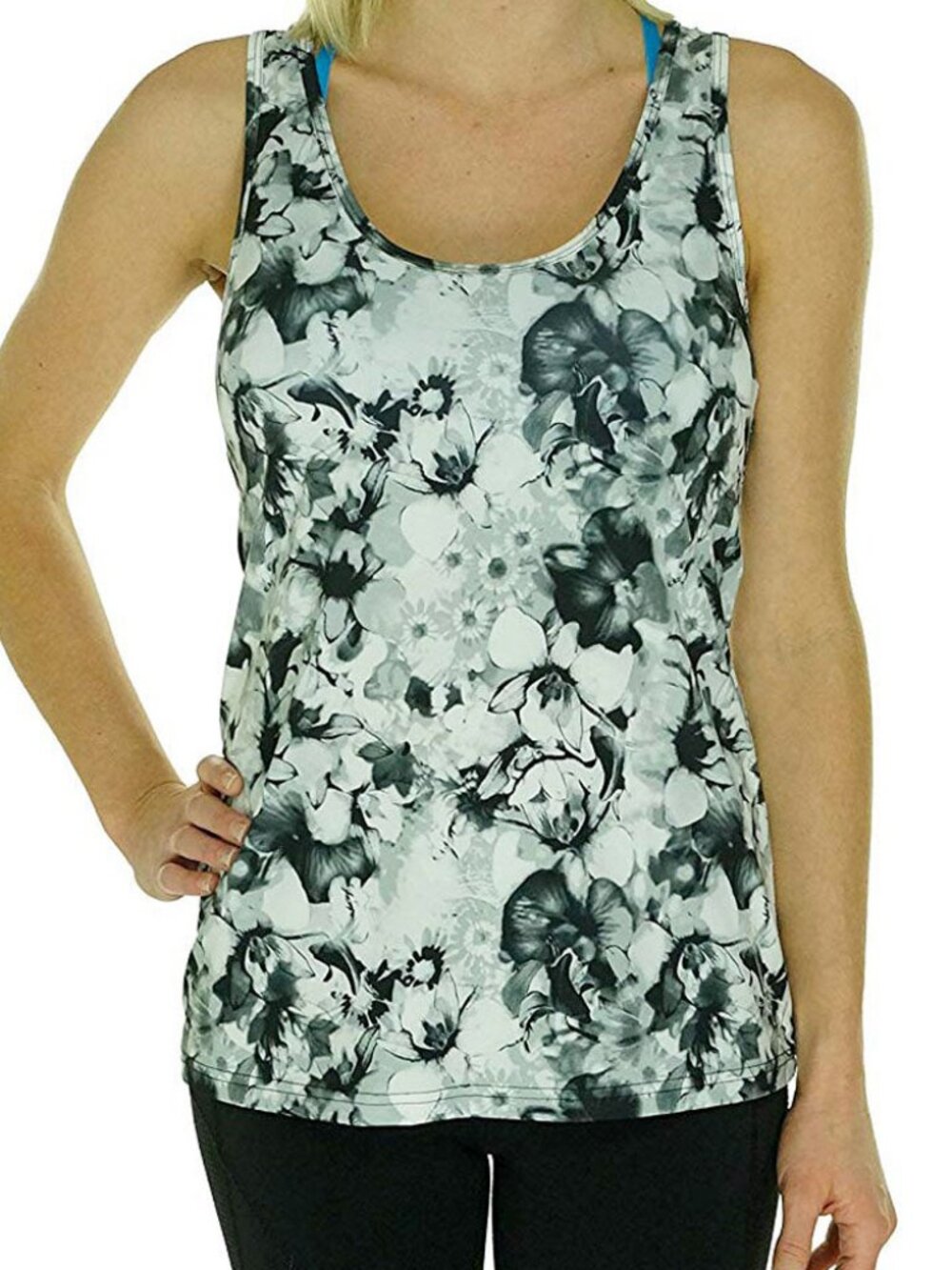 Ideology Womens Printed Scuba Tank Top